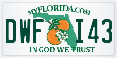 FL license plate DWFI43