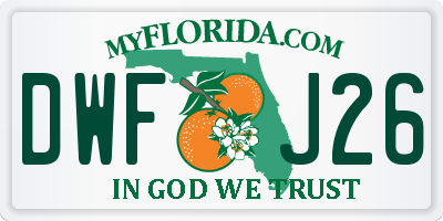 FL license plate DWFJ26