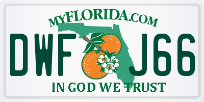 FL license plate DWFJ66