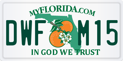 FL license plate DWFM15