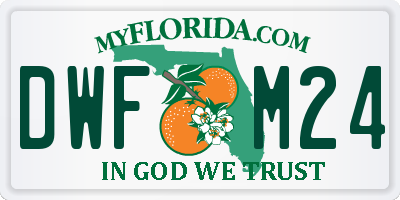 FL license plate DWFM24