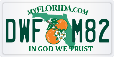 FL license plate DWFM82