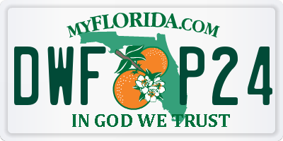 FL license plate DWFP24