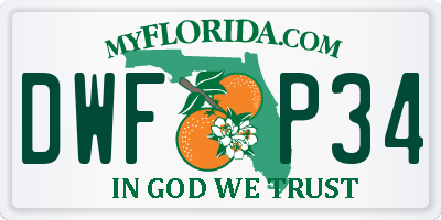 FL license plate DWFP34