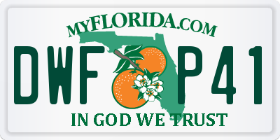 FL license plate DWFP41