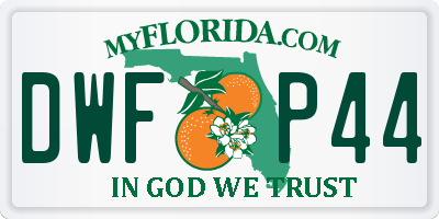 FL license plate DWFP44