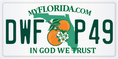 FL license plate DWFP49