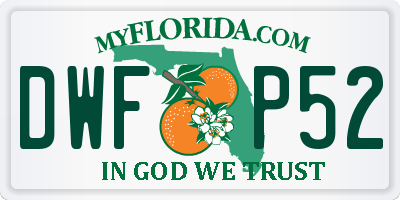 FL license plate DWFP52