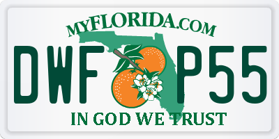 FL license plate DWFP55