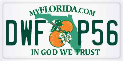FL license plate DWFP56