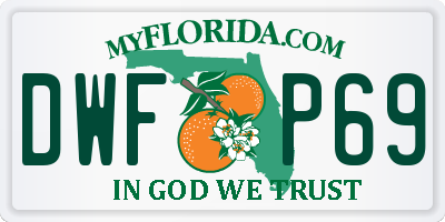 FL license plate DWFP69