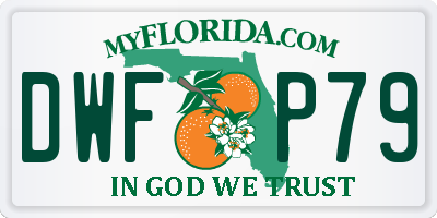 FL license plate DWFP79
