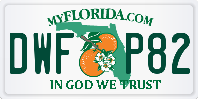 FL license plate DWFP82