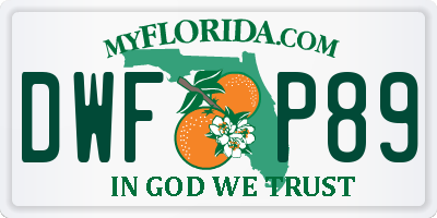 FL license plate DWFP89