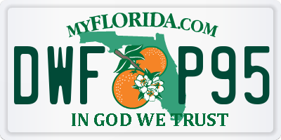 FL license plate DWFP95