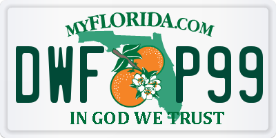 FL license plate DWFP99