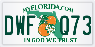 FL license plate DWFQ73
