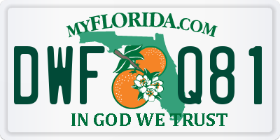FL license plate DWFQ81