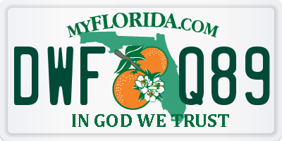 FL license plate DWFQ89