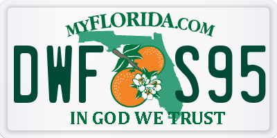 FL license plate DWFS95