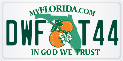 FL license plate DWFT44