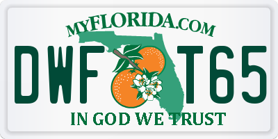 FL license plate DWFT65