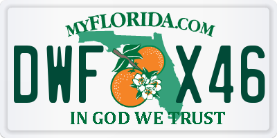 FL license plate DWFX46