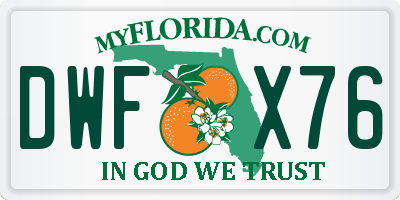 FL license plate DWFX76