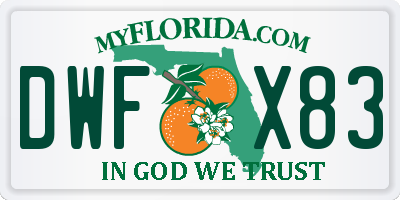 FL license plate DWFX83