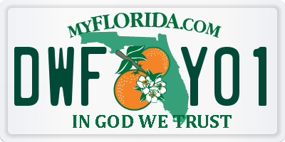 FL license plate DWFY01