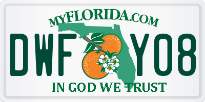 FL license plate DWFY08