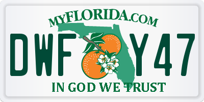 FL license plate DWFY47