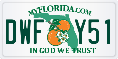 FL license plate DWFY51
