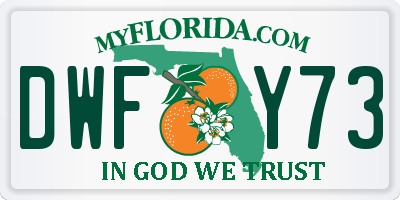 FL license plate DWFY73