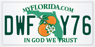 FL license plate DWFY76