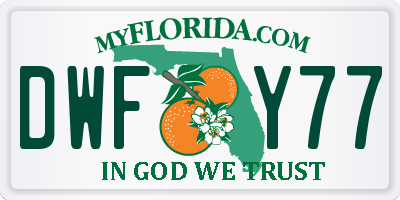 FL license plate DWFY77