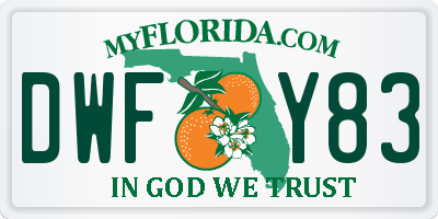 FL license plate DWFY83
