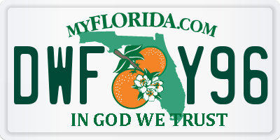 FL license plate DWFY96