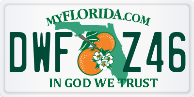 FL license plate DWFZ46