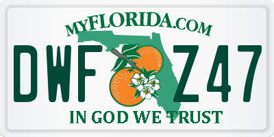 FL license plate DWFZ47