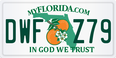 FL license plate DWFZ79