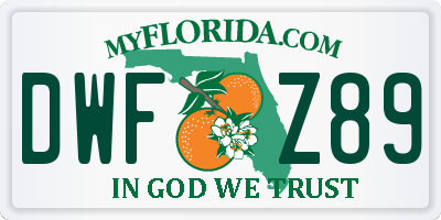 FL license plate DWFZ89