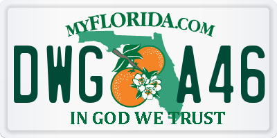 FL license plate DWGA46
