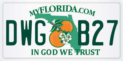 FL license plate DWGB27