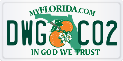 FL license plate DWGC02