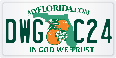 FL license plate DWGC24