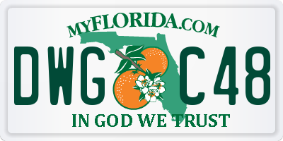 FL license plate DWGC48