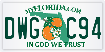 FL license plate DWGC94