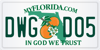 FL license plate DWGD05