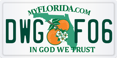 FL license plate DWGF06